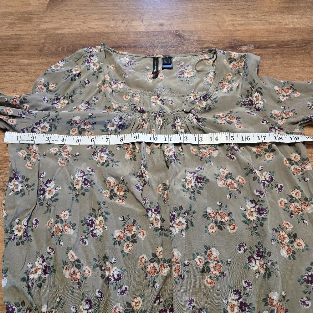 Mango Light Green Floral Long Sleeve Dress - Picture 5 of 5